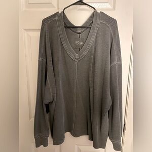 Aerie “Wonder Textured V Neck” sweatshirt